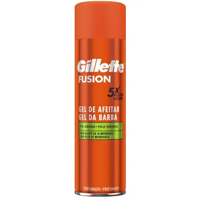 Gillette, Fusion, żel do golenia dla skóry wrażliwej, 200 ml