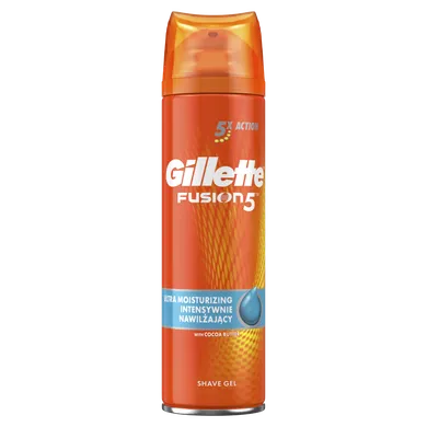 Gillette, Fusion5, intensywnie nawilżający żel do golenia, 200 ml