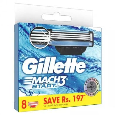 Gillette, Mach3 Start, wymienne ostrza do maszynki do golenia, 8 szt.