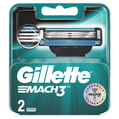 Gillette, Mach3, wymienne ostrza do maszynki do golenia, 2 szt.