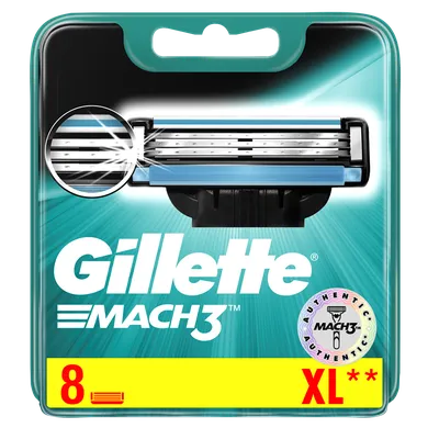 Gillette, Mach3, wymienne ostrza do maszynki do golenia, 8 szt.