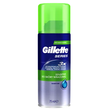 Gillette, Sensitive, żel do golenia dla mężczyzn, 75 ml