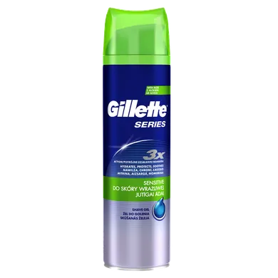 Gillette, Series Sensitive, żel do golenia dla mężczyzn, 200 ml