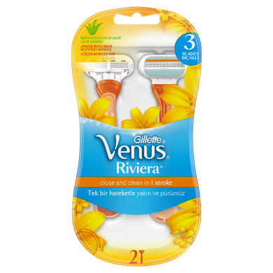 Gillette, Venus Riviera, maszynki jednorazowe do golenia, 2 szt.
