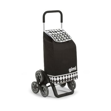 Gimi, wózek na zakupy 6 kółek, 30kg/56l, Tris, czarny