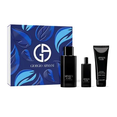 Giorgio Armani, Armani Code Pour Homme zestaw, woda toaletowa, spray, 125 ml + żel pod prysznic 75 ml +, woda toaletowa, spray, 15 ml