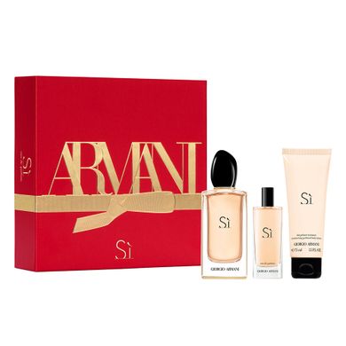 Giorgio Armani, Si, zestaw, woda perfumowana, spray, 100 ml + woda perfumowana, spray, 15 ml + balsam do ciała, 75 ml