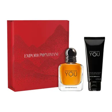 Giorgio Armani, Stronger With You, zestaw, woda toaletowa spray, 50 ml + żel pod prysznic, 75 ml