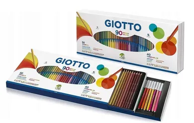 Giotto, Intense Colors, zestaw kredeki i flamastrów, 90 szt.