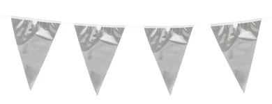 girlanda, flagi, srebrne, 10 m