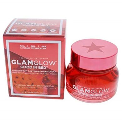 GlamGlow, Good in Bed Passionfruit Softening Night Cream, wygładzający, krem na noc, 45 ml