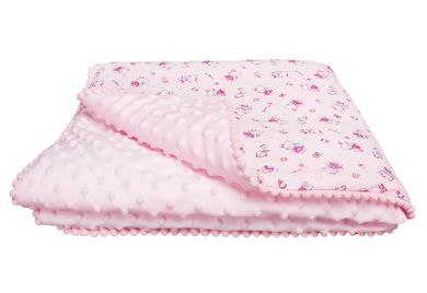 Glik, Kocyk minky na lato, Kotki, Różowy, 75-80 cm