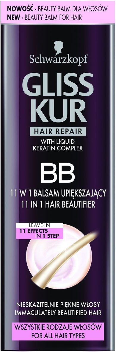 Gliss Kur, BB, balsam do włosów upiększający 11w1, 50 ml