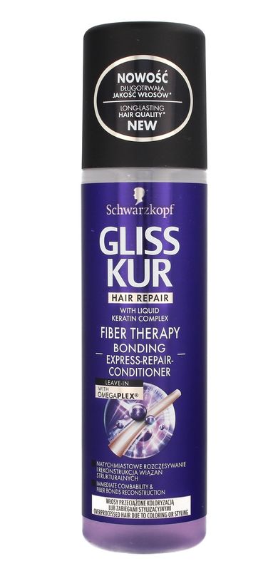 Gliss Kur, Fiber Therapy, odżywka-spray do włosów przeciążonych, 200 ml