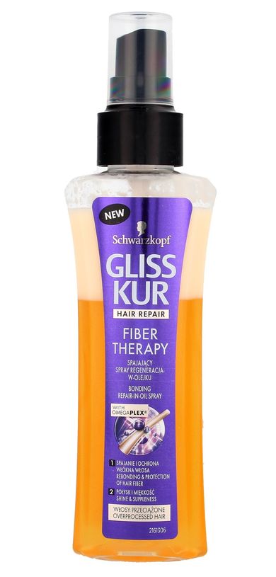 Gliss Kur, Fiber Therapy, spray dwufazowy do włosów przeciążonych, 100 ml
