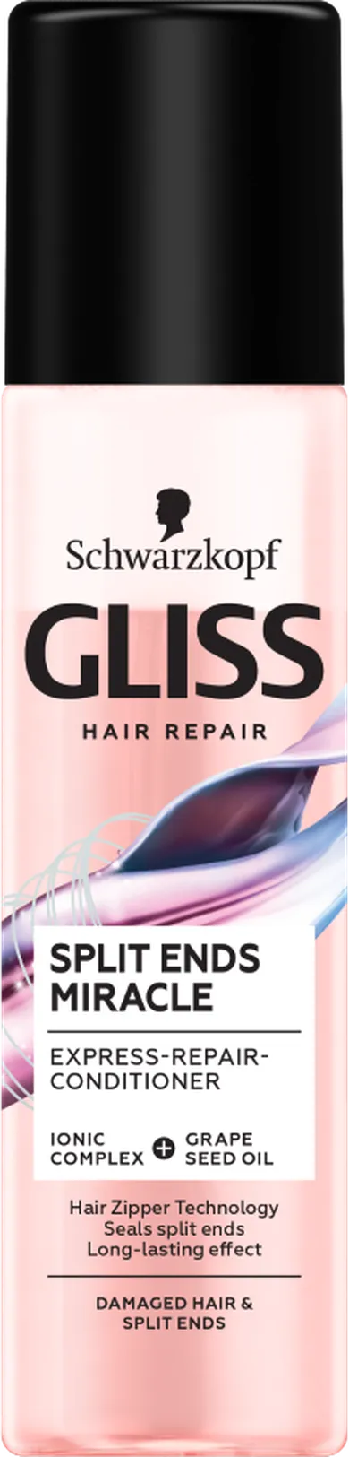 Gliss Kur, Split Ends Miracle Express Repair Conditioner, ekspresowa odżywka do zniszczonych włosów i rozdwojonych końcówek, 200 ml