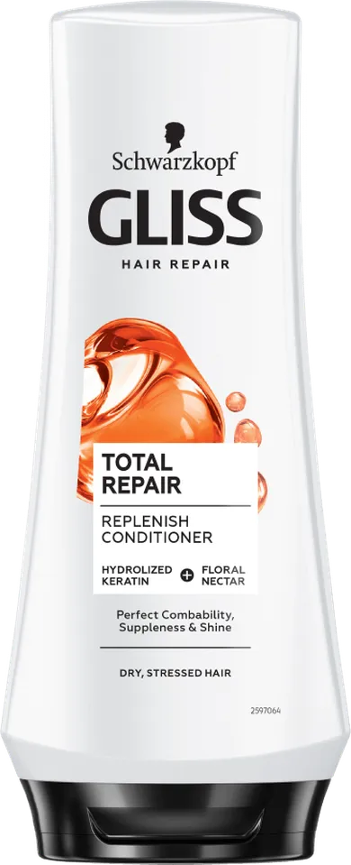 Gliss Kur, Total Repair Conditioner, głęboko regenerująca odżywka do włosów suchych i zniszczonych, 200 ml