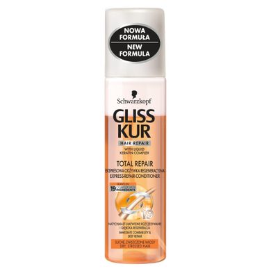 Gliss Kur, Total Repair, odżywka-spray do włosów suchych i zniszczonych, 200 ml