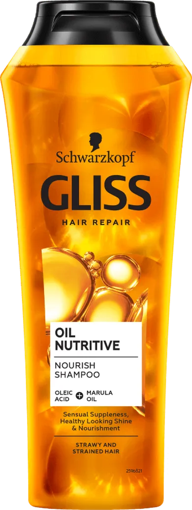 Gliss, Oil Nutritive Shampoo, odżywczy szampon do włosów z olejkami, 250 ml