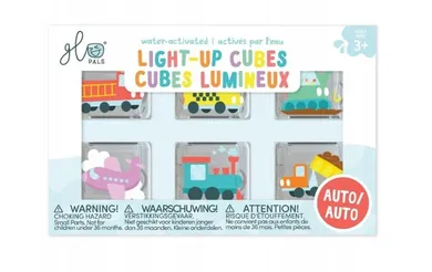 Glo Pals, Autka, kostki sensoryczne świecące w wodzie, 6 szt.