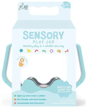Glo Pals, słoik sensoryczny do napełnienia wodą, błękitny