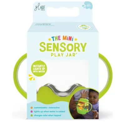 Glo Pals, słoik sensoryczny do napełnienia wodą, zielony