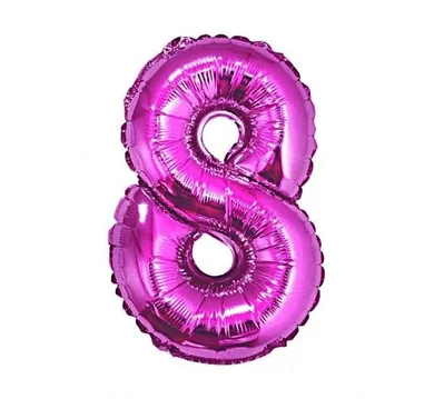 Godan, balon foliowy cyfra 8 różowa, 92 cm