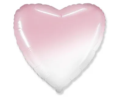 Godan, balon foliowy, serce gradient biało-różowy, 46 cm