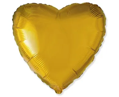 Godan, balon foliowy, serce, złote, 46 cm