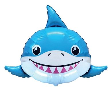 Godan, balon foliowy, uśmiechnięty rekin, 61 cm
