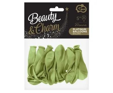 Godan, balony Beauty&Charm platynowe oliwkowe, 20 szt.