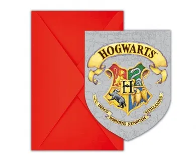 GoDan, Harry Potter, Hogwarts House, zaproszenia uniwersalne, 6 szt.