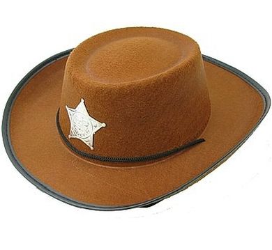 GoDan, kapelusz Kowboja, z gwiazdą, brązowy, rozmiar S
