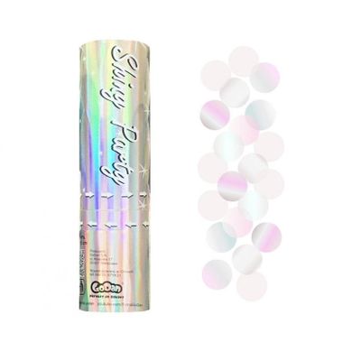 GoDan, konfetti pneumatyczne, kółka, opalizujące, 15 cm