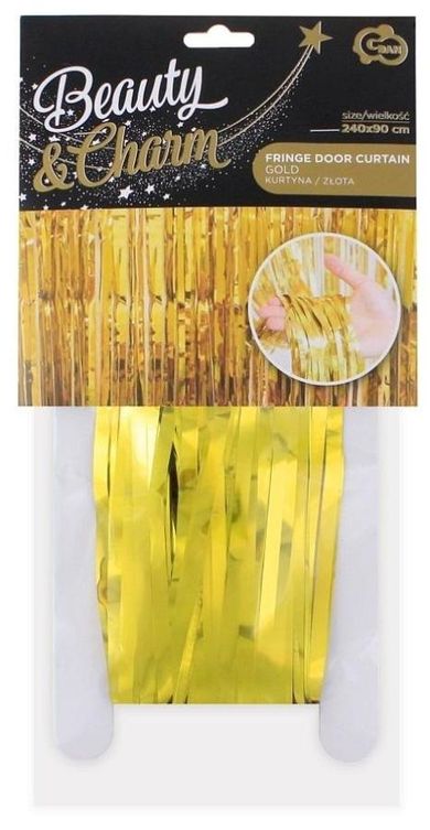 GoDan, kurtyna dekoracyjna, złota, 90-240 cm