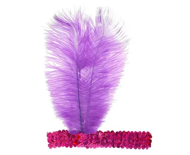 GoDan, opaska z piórem Retro, magenta