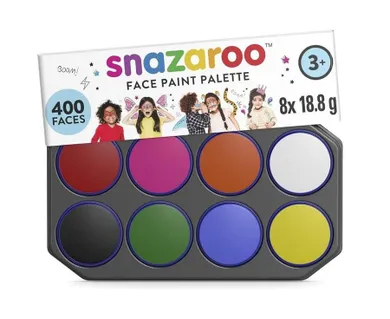 GoDan, paleta z farbami do malowania twarzy, 18 ml, 8 kolorów