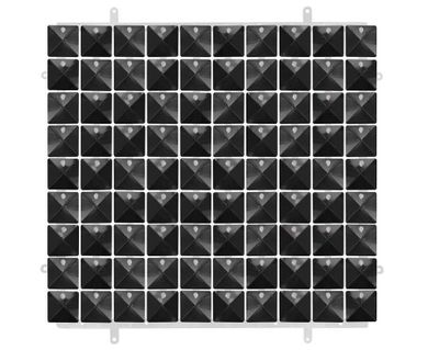 GoDan, panel dekoracyjny 3D, czarny, 30-30 cm