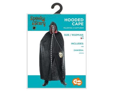 GoDan, peleryna z kapturem dla dorosłych, czarna, rozmiar 56