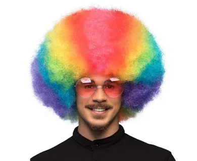 Godan, peruka klauna, tęczowa
