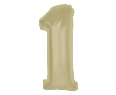 Godan, Smart, balon foliowy, cyfra 1 matowa latte, 92 cm