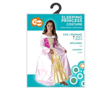 GoDan, Śpiąca Królewna, strój dla dzieci, rozmiar 110/120 cm
