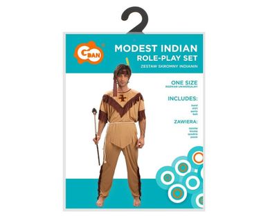 GoDan, strój dla dorosłych, Skromny Indianin, rozmiar uniwersalny