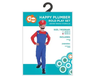 GoDan, Wesoły Hydraulik, strój dla dzieci, rozmiar 130/140 cm