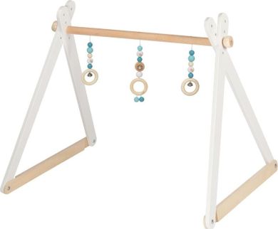 Goki, Baby Gym, drewniany stojak edukacyjny, miś