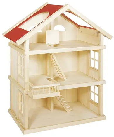 Goki, domek dla lalek, 3-piętrowy, drewniany