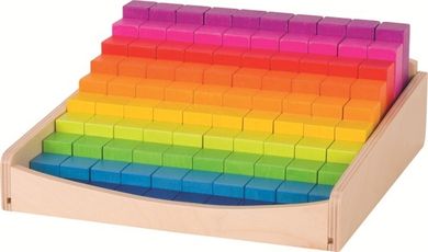Goki, drewniane liczydło klockowe, 100 elementów