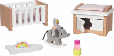 Goki, drewniane mebelki dla lalek do pokoju dziecięcego