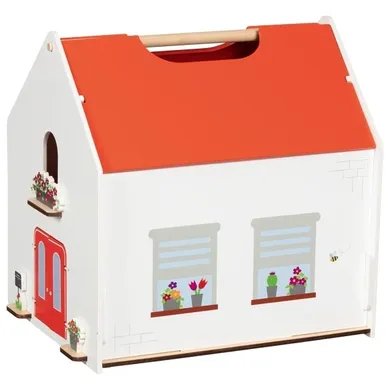 Goki, Eco House, przenośny domek dla lalek, zestaw z akcesoriami