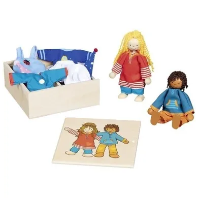 Goki, Fynja i Fabio, figurki elastyczne z garderobą